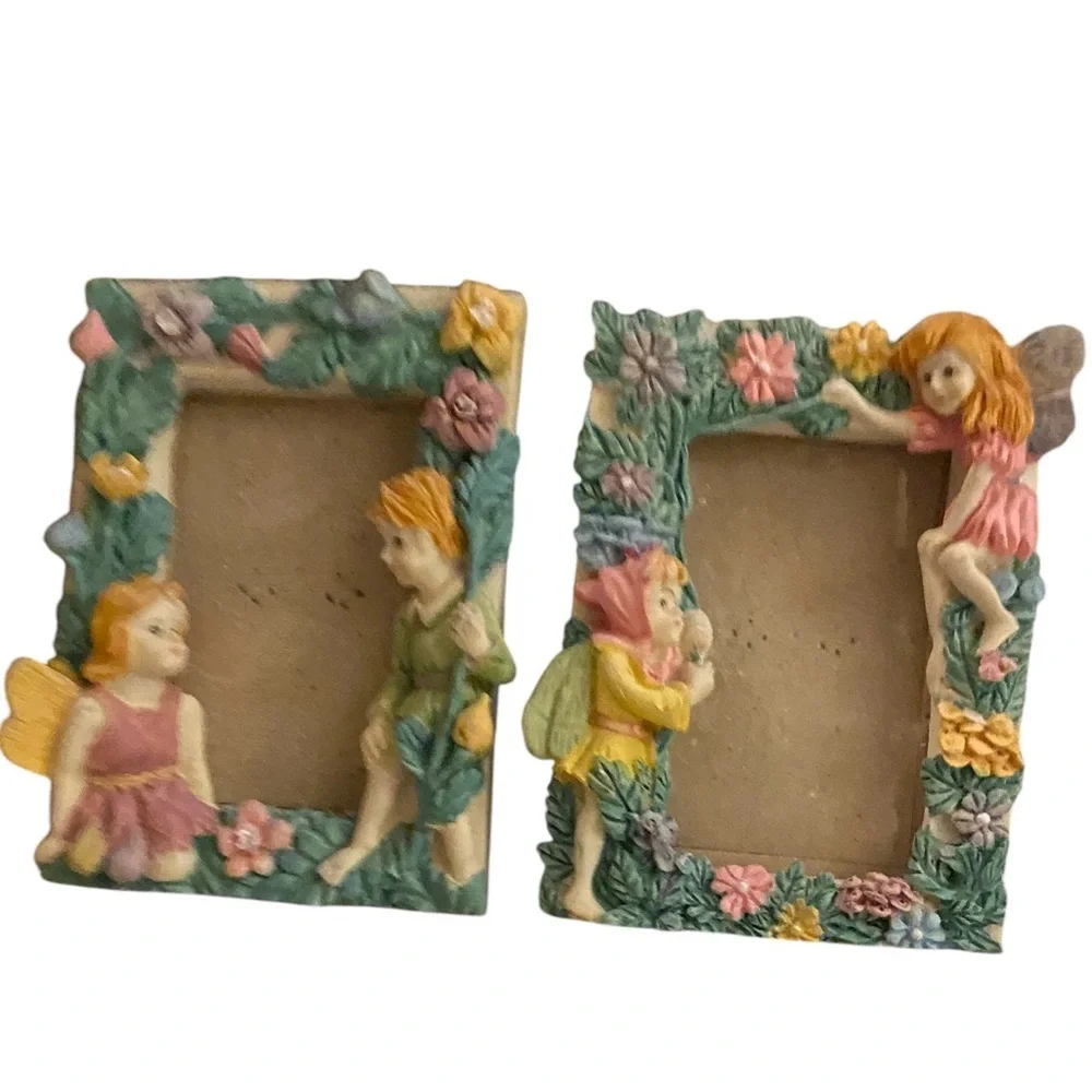 Vintage 90s Fairy Garden Picture mini Frame Set Multicolor girlhoodcore gifts